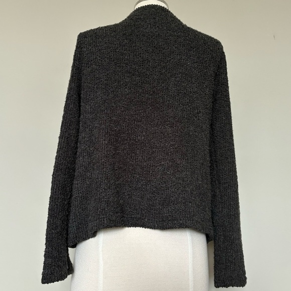 Code x Mode Charcoal gray V-Neck Boucle Knit Cardigan Sweater, size XS - Picture 8 of 16